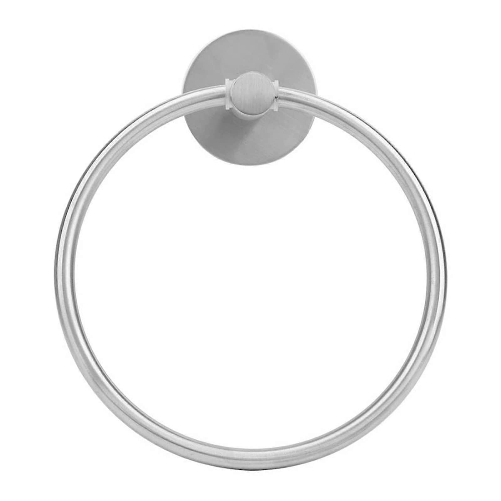 16.4 cm Bathroom Stainless Steel Round Towel Ring No Drilling Wall Mount Bathroom Towel Holder Towel Ring