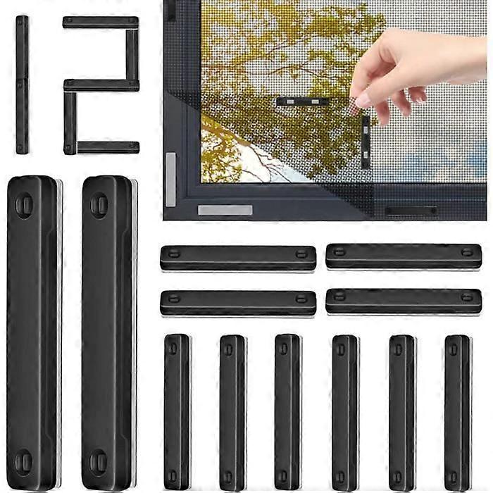 12Pcs Magnet Window Screen Clip Window Screen Clips Window Screen Fixing Kits Window Screen Stickers Strips