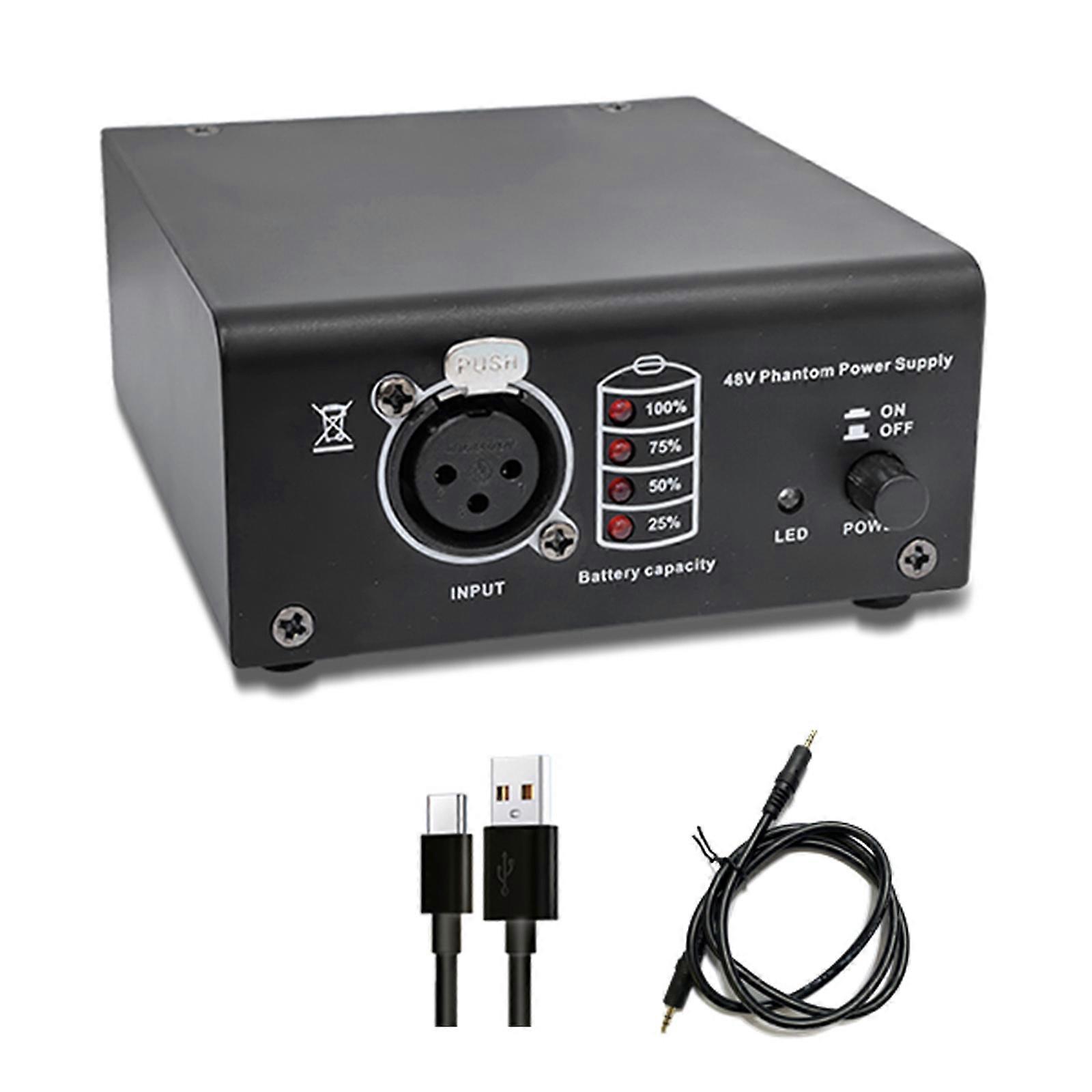 High Capacity 48V Signal Processor Power Adapter with Shielded Cable For Studio Recording Accessories Multicolor