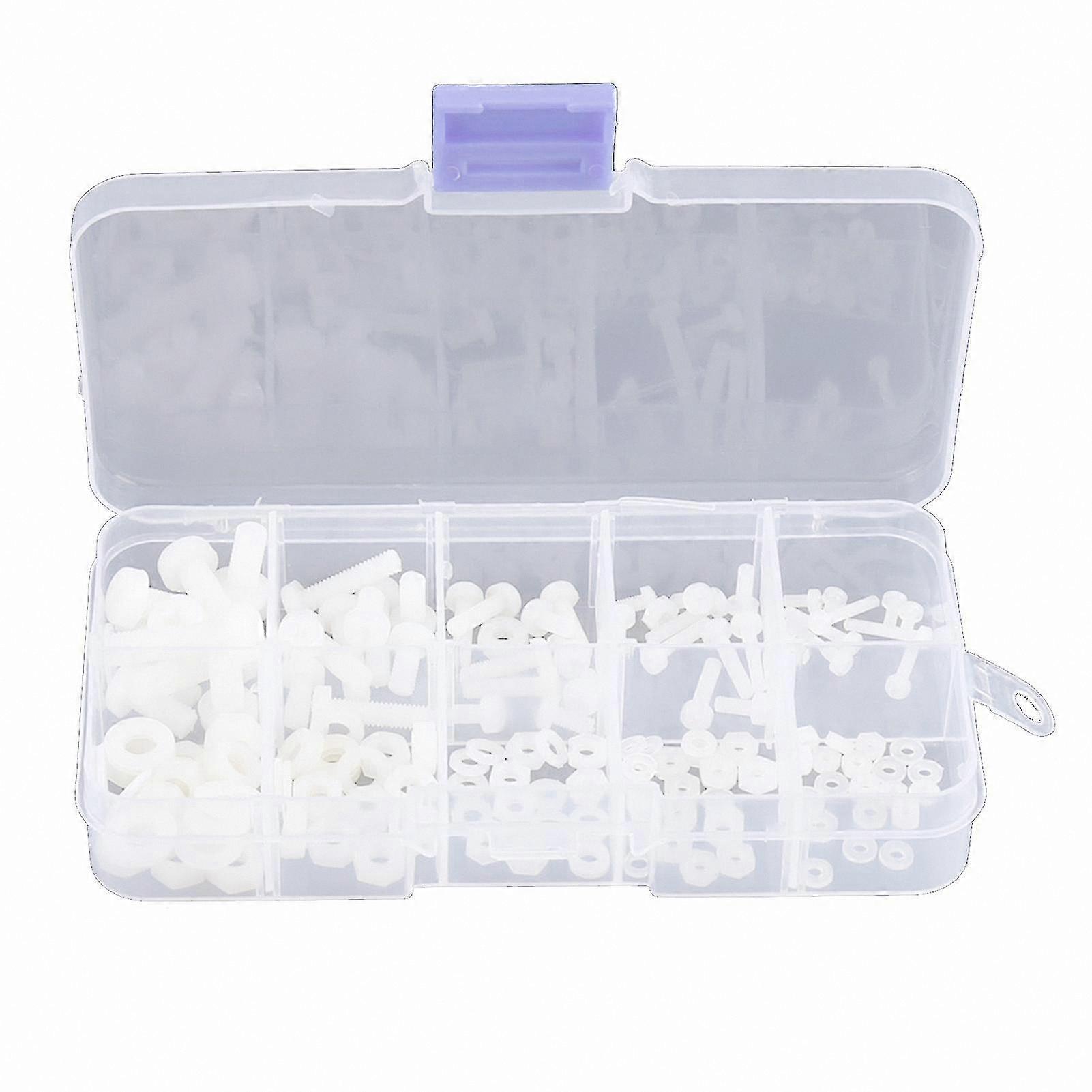 Assorted Hardware Kit with Screws, Bolts, Nuts, and Washers in a Box (150 Pieces)