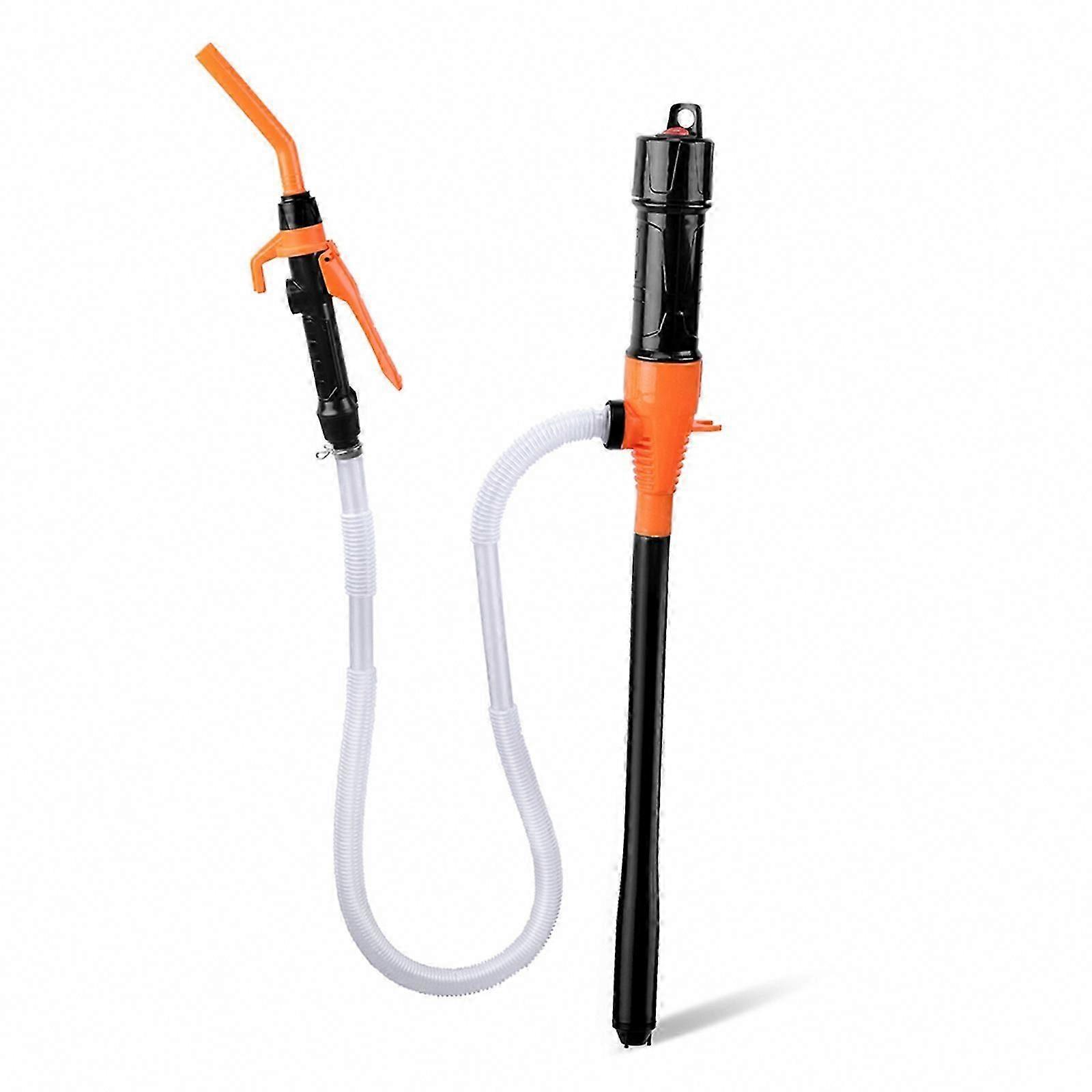 Battery Transfer Pump for Gasoline, Kerosene, Diesel, Non-Potable Water with Flow Control Nozzle and Filter
