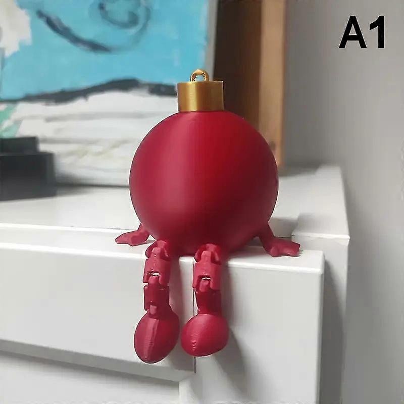 3D Printed Christmas Ball Christmas Tree Ornament With Movable Joint Christmas Decorations Festive Tabletop Display Statue
