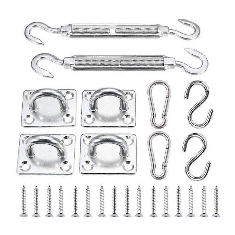 26 Pack Shade Sail Hardware - 5 Inch Rustproof Stainless Steel Shade Sail Installation Accessories for Outdoor Triangle/Square/Rectangle Shade Sail I