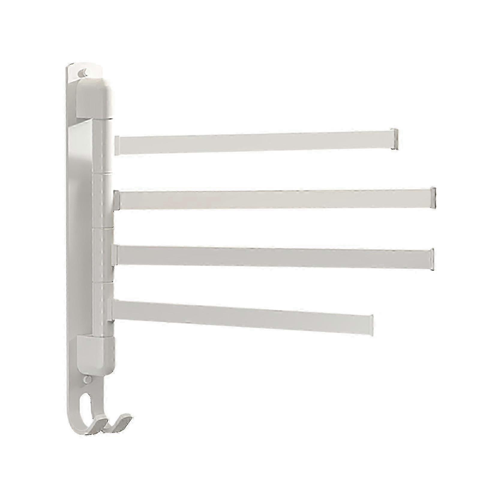 Porte-serviettes en acier inoxydable avec pivot rotatif à 180 ° pour une utilisation dans la salle de bain à 3/4/5 bras, design mural
