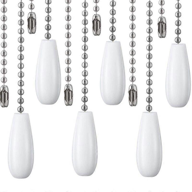 6 Pcs Ceiling Fan Pull Chains Wooden Pendant Pull Chain Extension for Ceiling Light Lamp Fan Chain