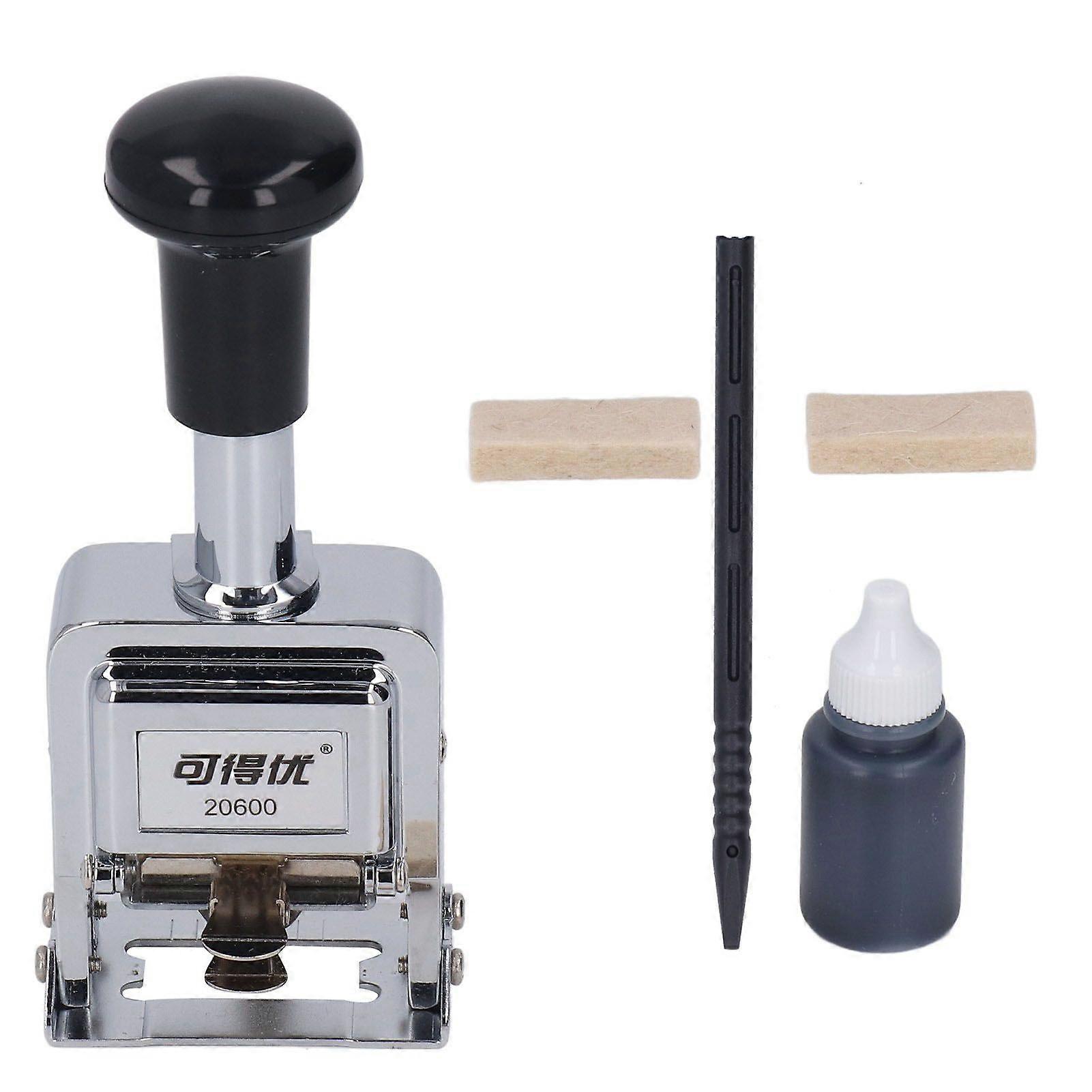 Automatic Numbering Machine Zinc Alloy Easy Operation Clear Inking Self Inking Number Stamp for Ticket Serial Number