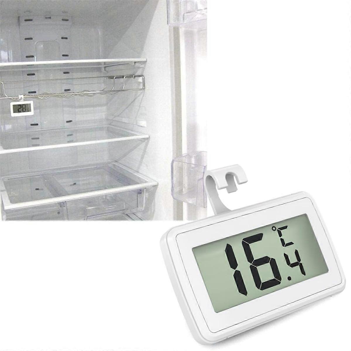 2 Pcs Fridge Thermometer, LCD Display Fridge Temperature Refrigerator Freezer Thermometer
