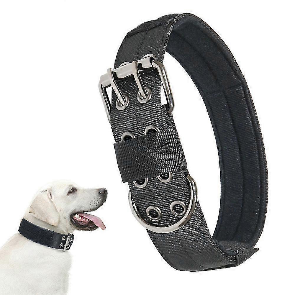 Military Adjustable Dog Collar With Metal D Ring
