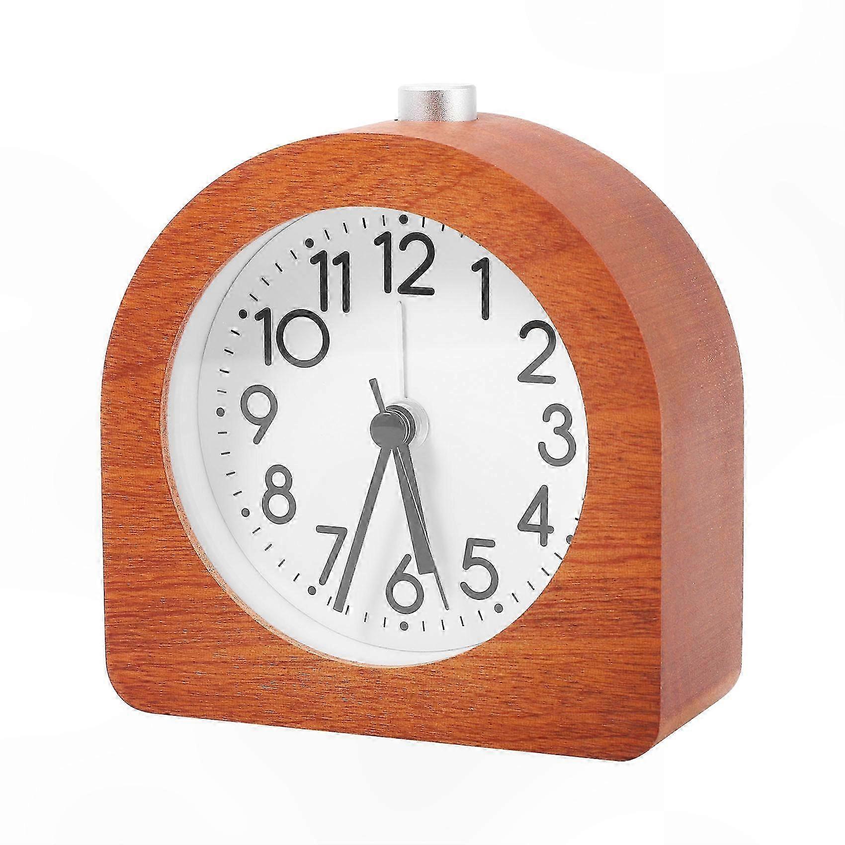 Quiet Wooden Alarm Clock with Snooze Feature - Silent Operation for Peaceful Wake-Up