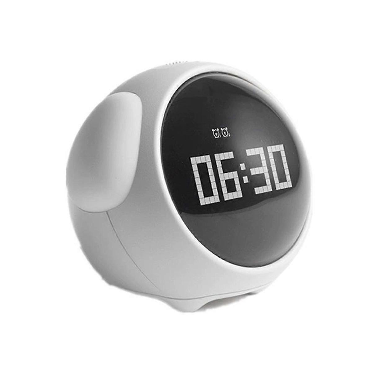 Cute Child Room Alarm Clock Multifunctional Voice Controlled Light Alarm Clock LED Digital Night Mode Expression B
