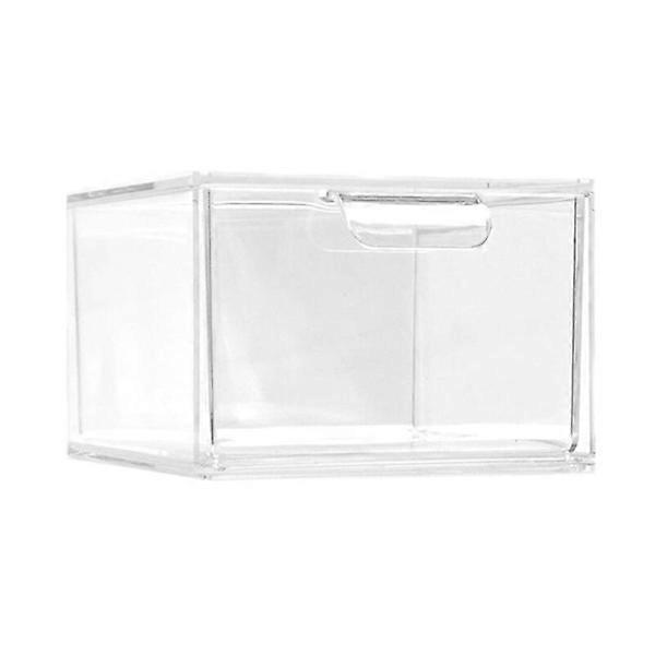 Stackable Makeup Organizer and Storage, Acrylic Organizers, Clear Plastic Box with Handles for Vanity