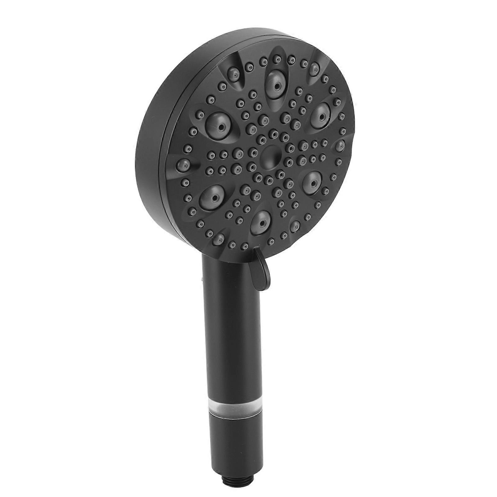 High Pressure 9-Function Handheld Shower Head Black 130x285mm