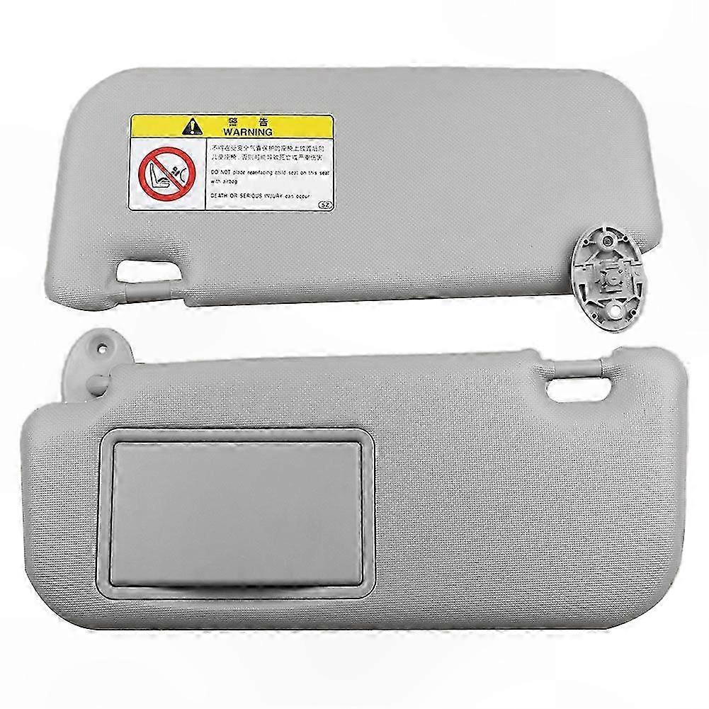 Gray Auto Sun Visor with Mirror for 2014-2017 Vehicles