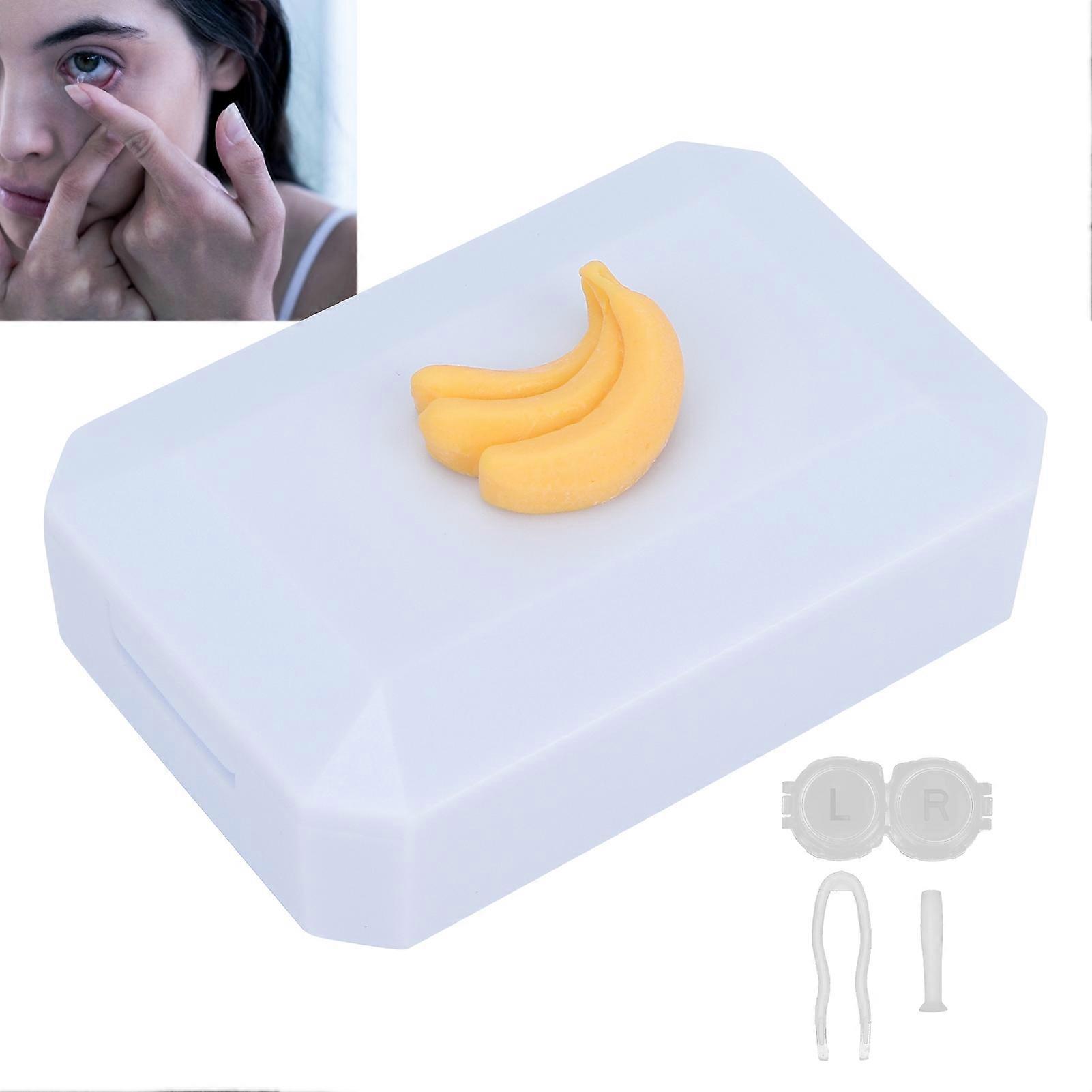 Contact Lens Box Holder Soak Storage Set with Mirror & Tools Blue 2#