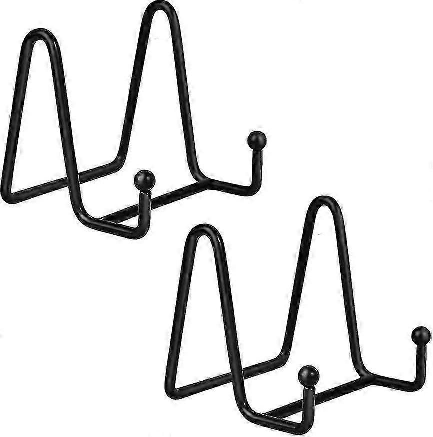 8pcs Presentation Plates - Iron Easel - Plate Stand - Photo Stand - Photo Dish - Tableware - 3" - Black