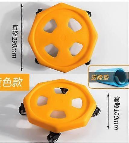 1 Set Silent Abdominal Exercise Roller Portable Core Strength Trainer Fitness Equipment for Home Gym Abs and Core Workouts