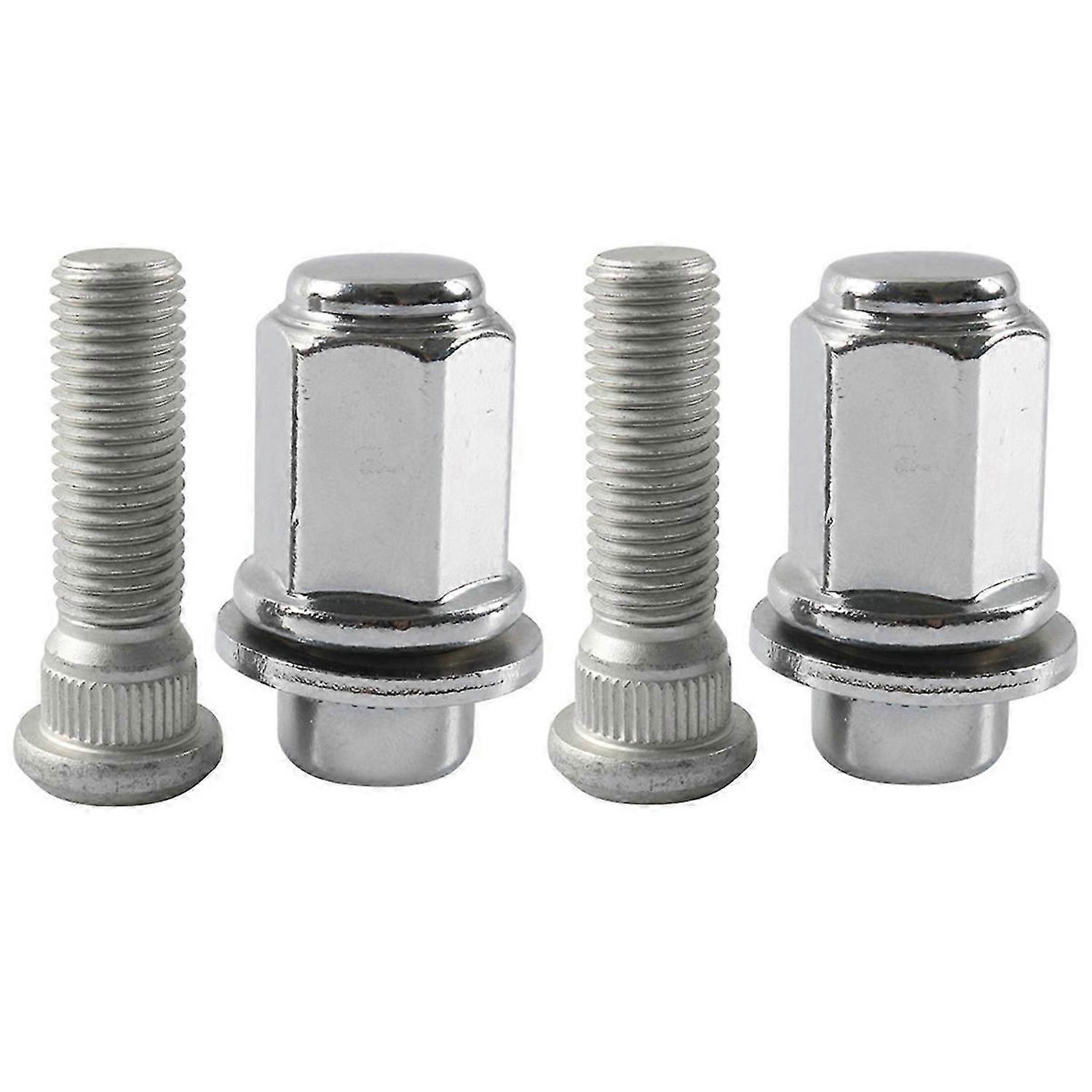 M12x1.50 Chrome Wheel Lug Stud Nut Set for