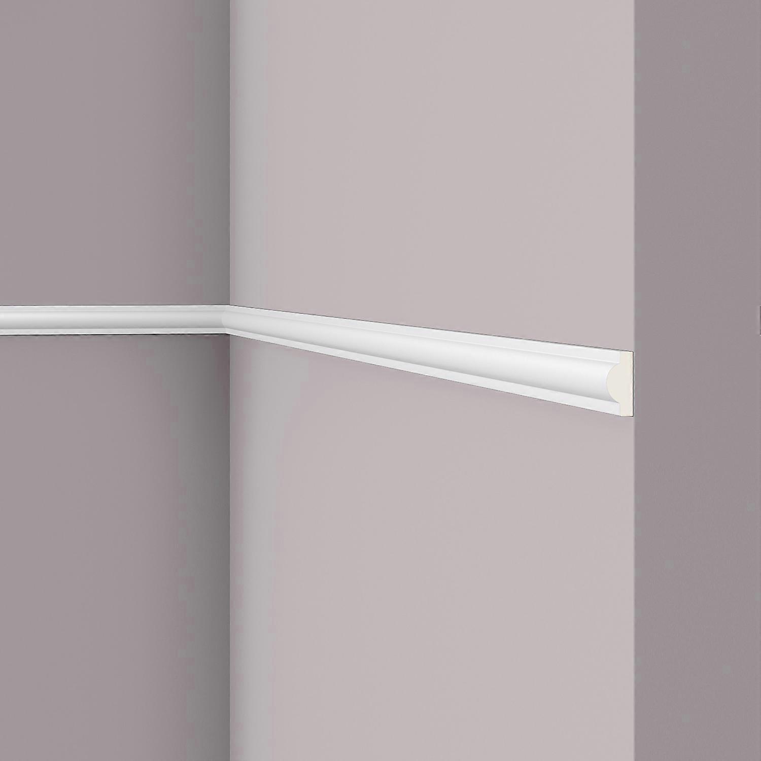 NMC 1 x Panel moulding SP2 ARSTYL 200 cm x 0,9 cm x 2,2 cm white Rigid polyurethane foam pre-primed lightweight, sturdy, dimensionally stable