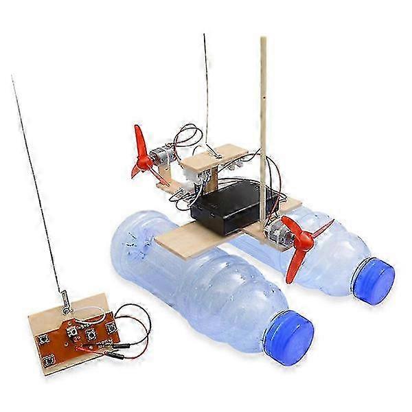 Remote Control Boat Kit STEM Science Experiment Model Suitable for Ages 3 and Above