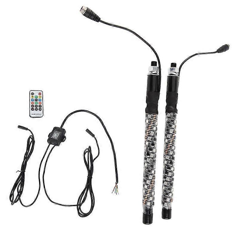 1ft LED Whip Lights 12?24V 20 Colors IP67 Waterproof Overload Protection Remote Control Flagpole Antenna Whips Lamp