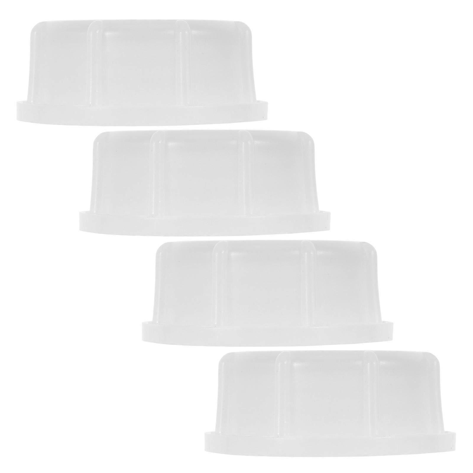 White Plastic Bucket Outer Lid for Chemical Storage Leak-Proof 8Pcs