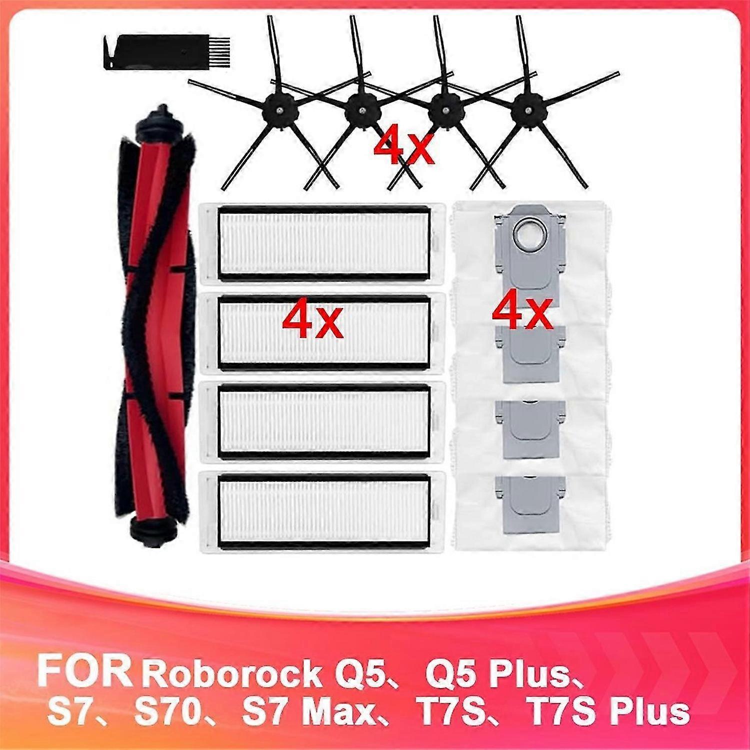 Replacement Spare Parts for Q5, Q5 Plus, S7, S70, S7 Max, T7S, T7S Plus Robot Vacuum, Main Brush, HE