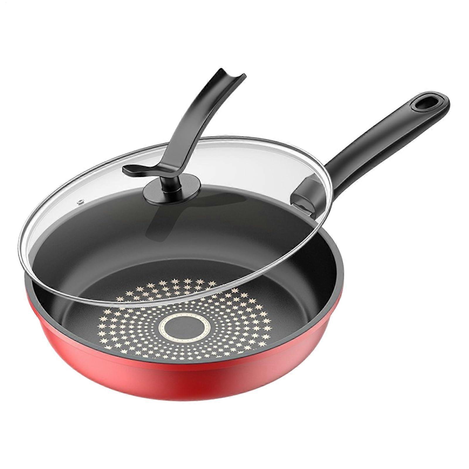 Frying Pan for Eggs Induction Compatible Nonstick Pan With Lid Ergonomic Kitchen Skillet For Omelette Breakfast Dinner