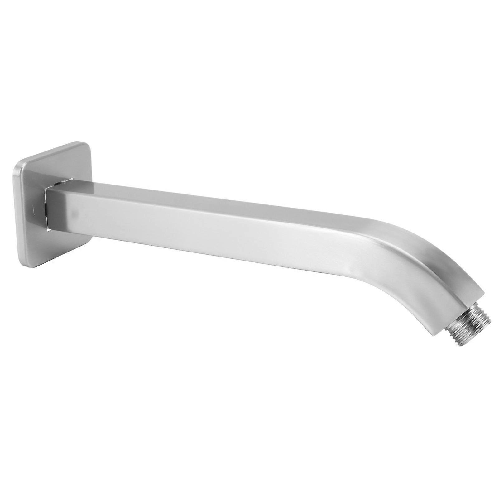 Square Brass 10in Rustproof Shower Head Extension Arm Wall Mount