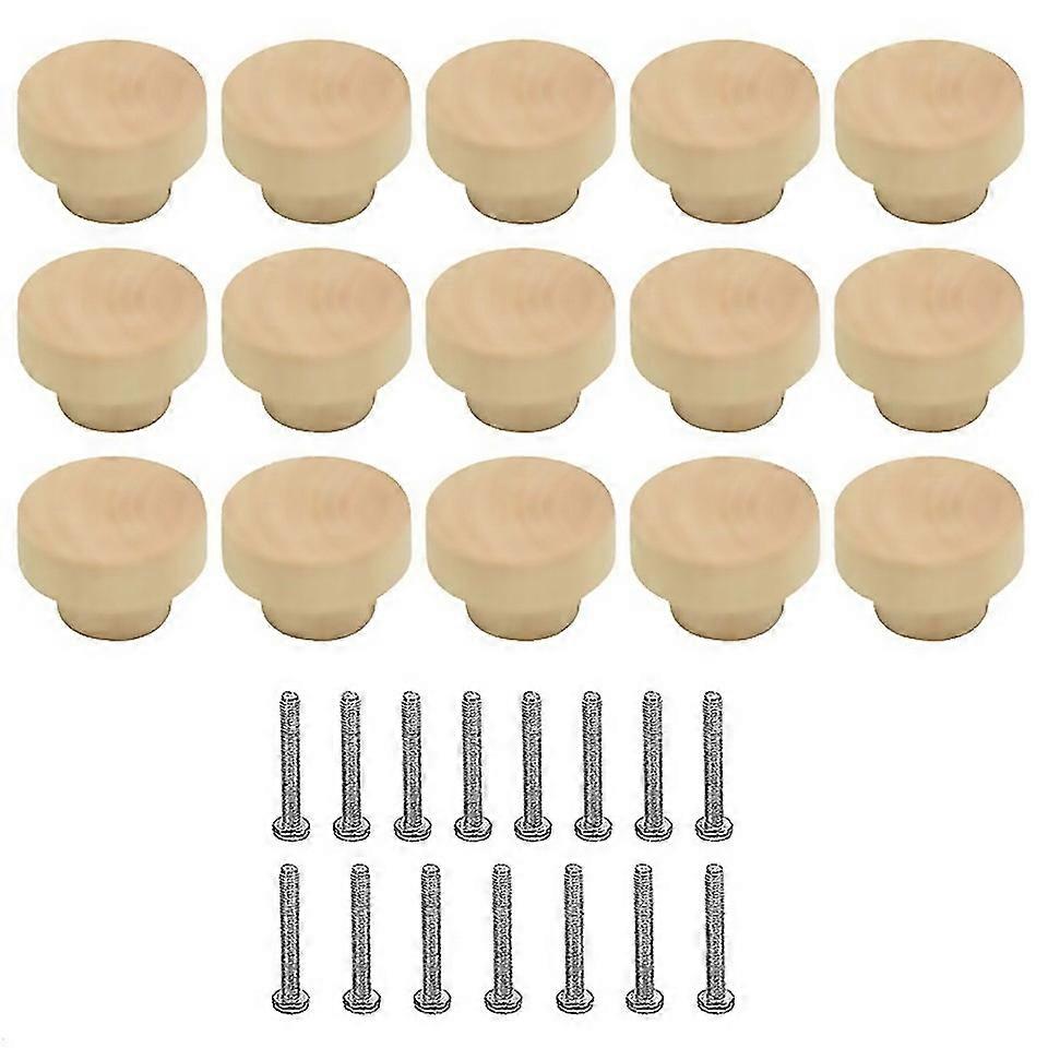 For 15pcs Wooden Drawer Knobs Furniture Knobs