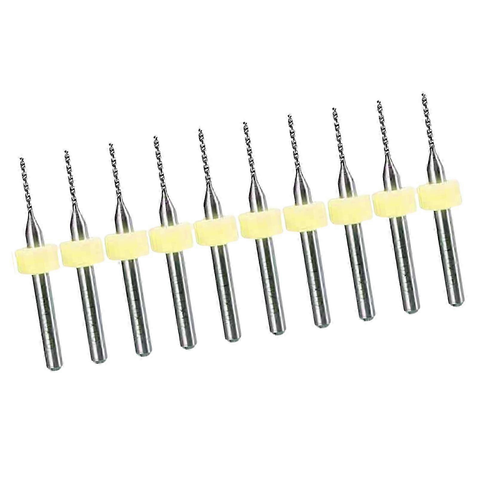 10pcs Miniature Drill Bits Accessories for PCB Computer Numerical Control Engraving and Soft Metal Drilling Applications Multicolor Cs