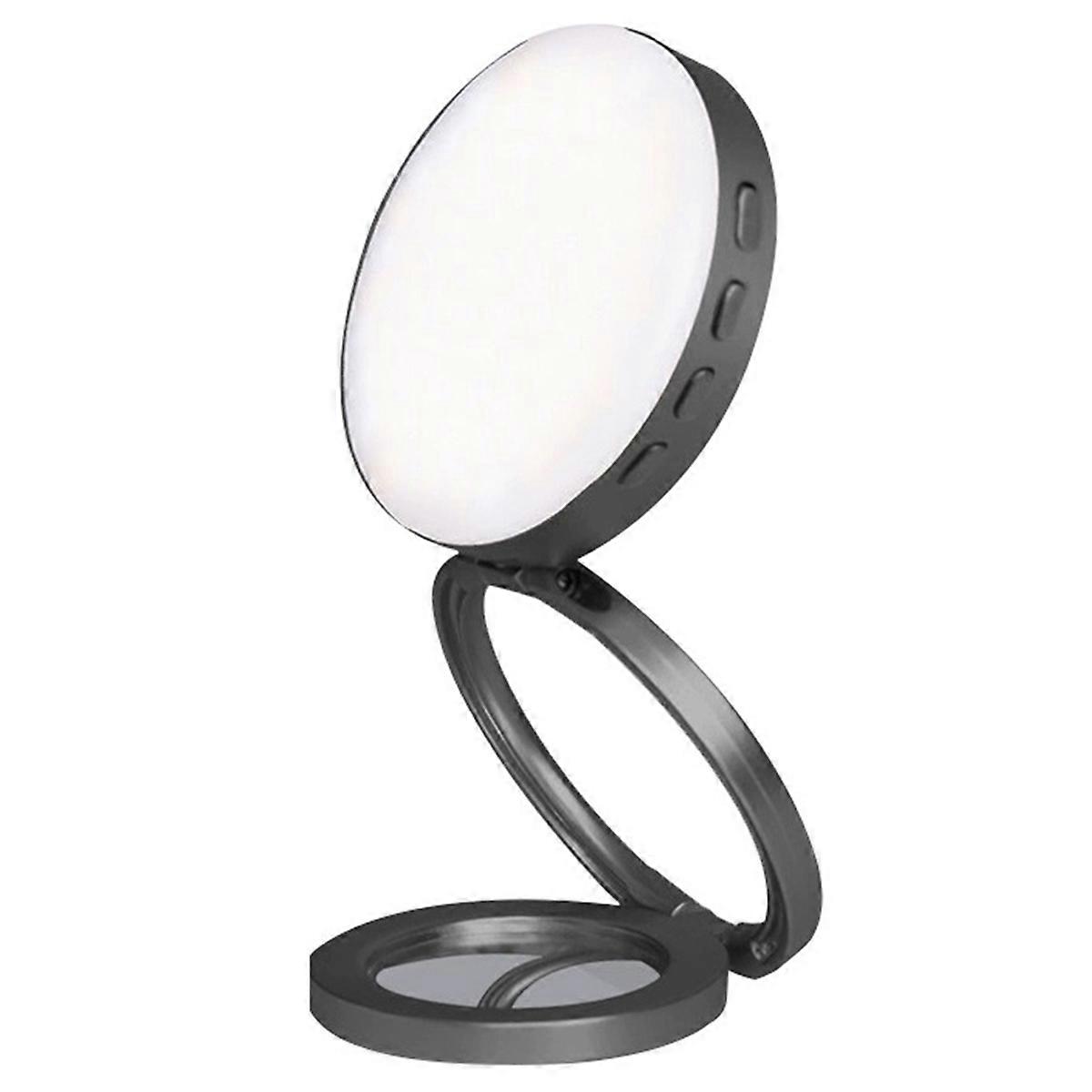 Foldable Mini LED Selfie Light with Mirror for Smartphone,A