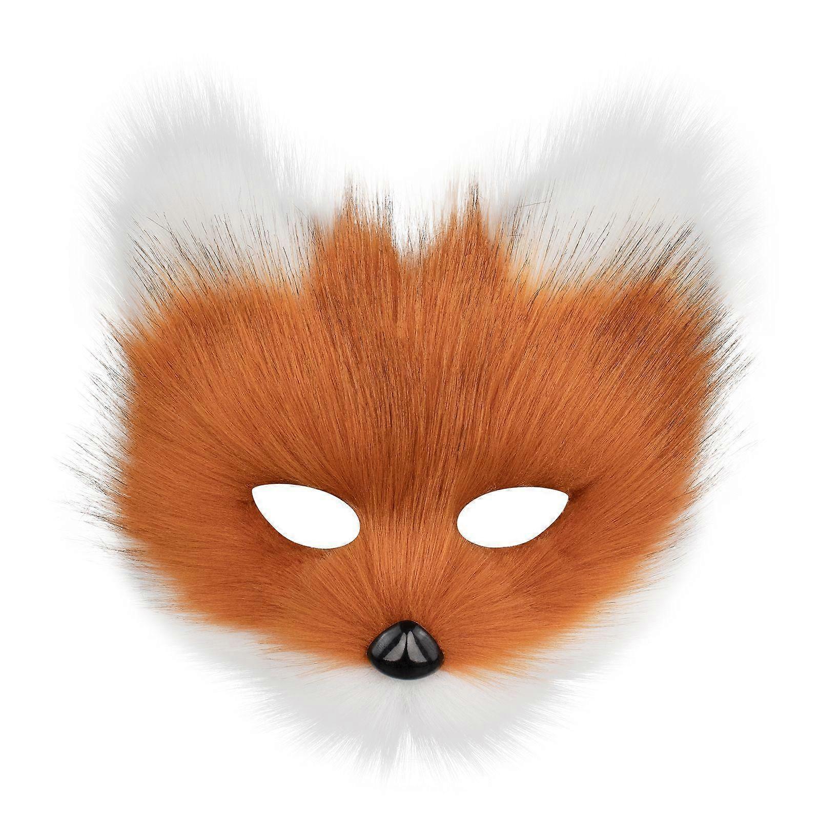 Party Plush Half Face Cat Fox Mask