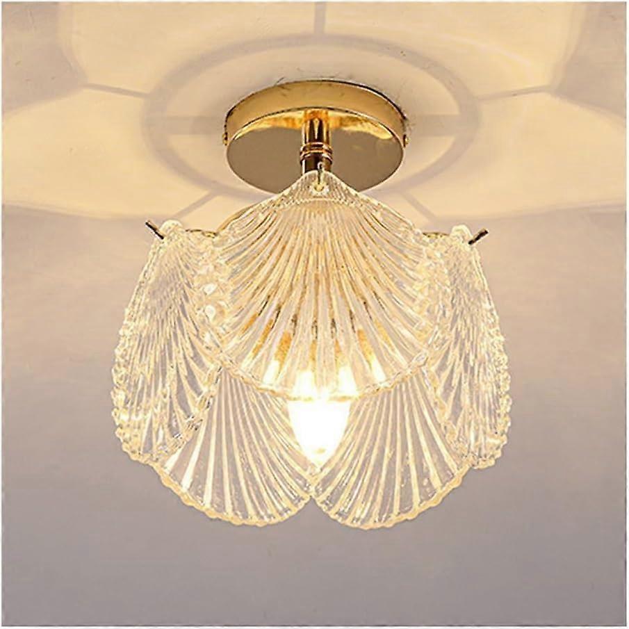 E14 Glass Ceiling Light Fixture Modern Semi Flush Mount Ceiling Lamp For Bedroom Kitchen Entryway Corridor Lighting