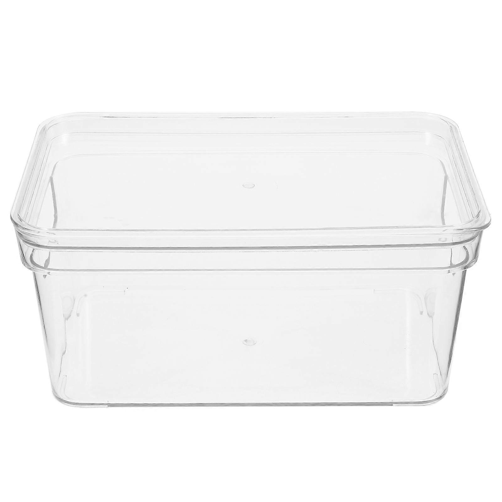 Transparent Storage Bin Box for Storage 2Pcs Stackable Sundries Organizing Containers
