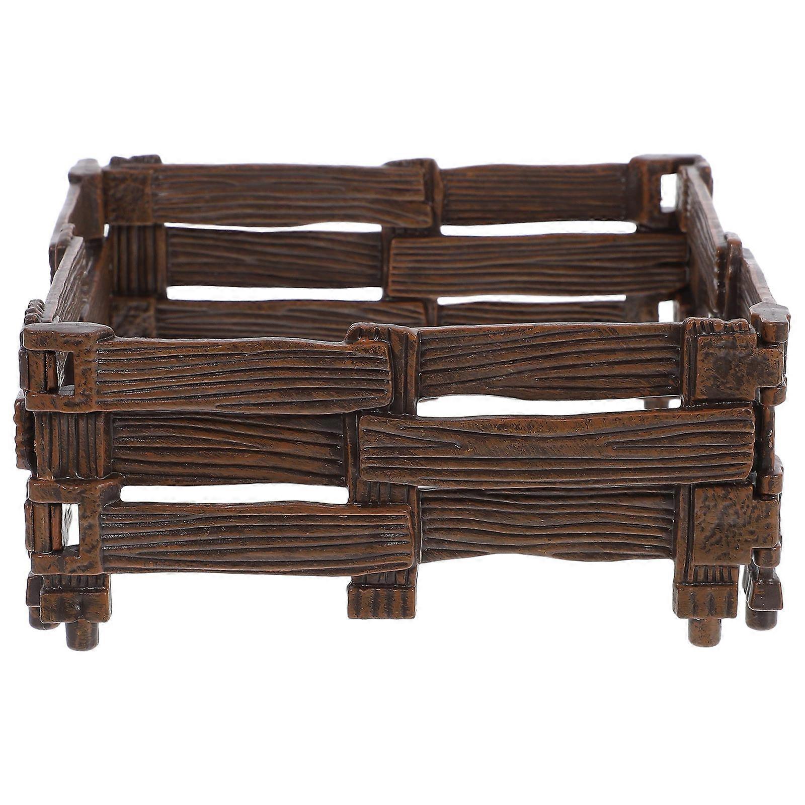PVC Mini Garden Fence for Simulation Farm Decoration 8Pcs Set