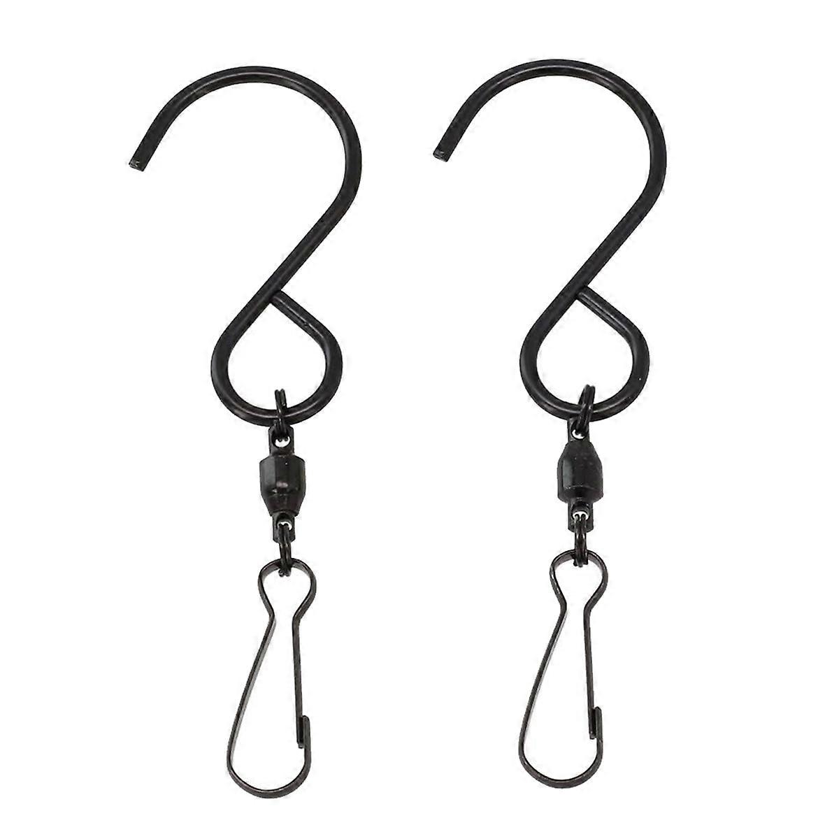 2PCS rotating hooks for hanging crystal twisters and bird feeders
