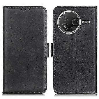 Compatible For Xiaomi Poco F7 Pro 5G Case Stand Cowhide Texture PU Leather Phone Cover