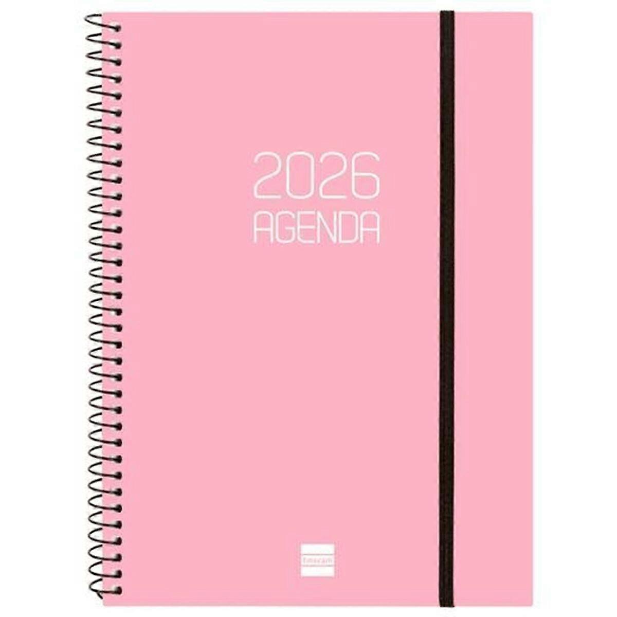 Diary Finocam OPAQUE Pink A5 15,5 x 21,2 cm 2026