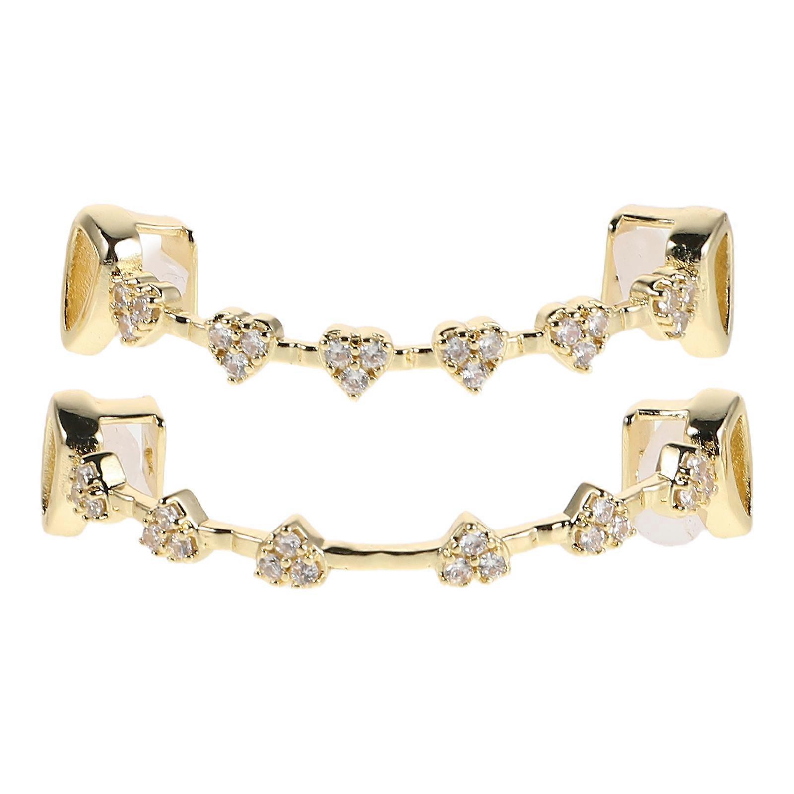 Gold Plated Rhinestone Grill Teeth Men for Rapper 5Sets Accessory