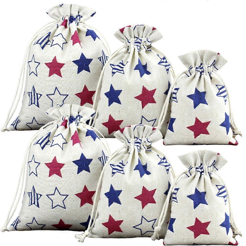 Multi Color Breathable Drawstring Bag For Clothing Travel Organization 6Pcs