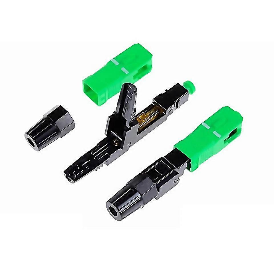 For 10 Pcs Ftth Sc Apc Singlemode Fiber Optic Quick Connector