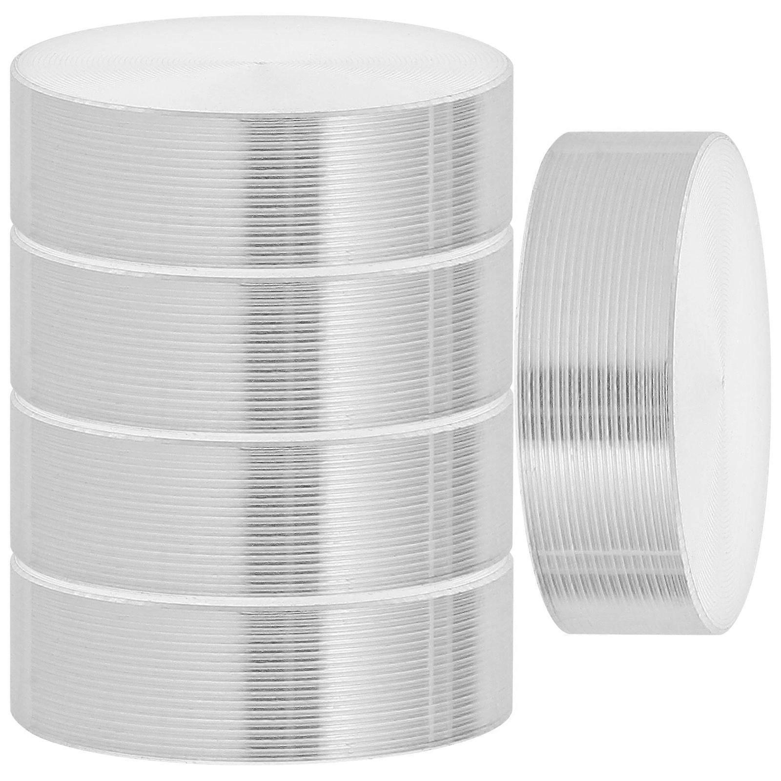 6 τεμάχια δίσκος από κράμα αλουμινίου, προσαρμογέας γυάλινων κορυφών για οικιακή χρήση, ασημένιος δίσκος αλουμινίου