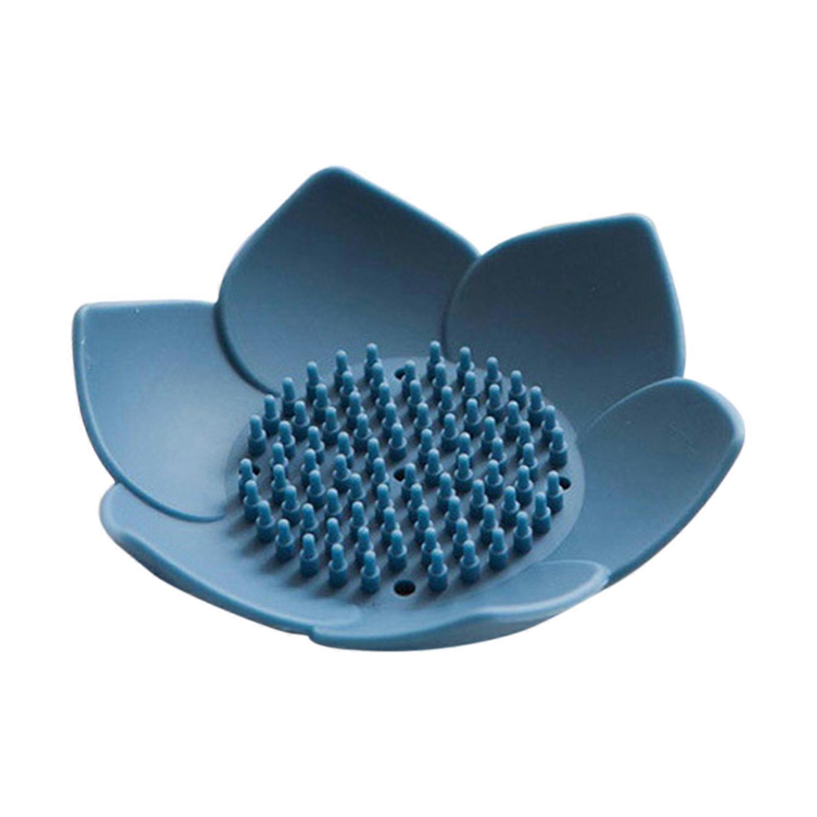 Zeepkist Draagbaar Antislip Lichtgewicht Lotus Shape Box Siliconen Aftappende Zeepbakje voor thuis