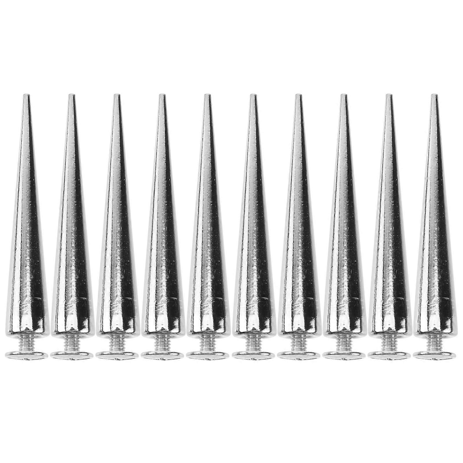 Punk Spikes Solid Metal Cone Studs for DIY Making 20Pcs Silver Rivets