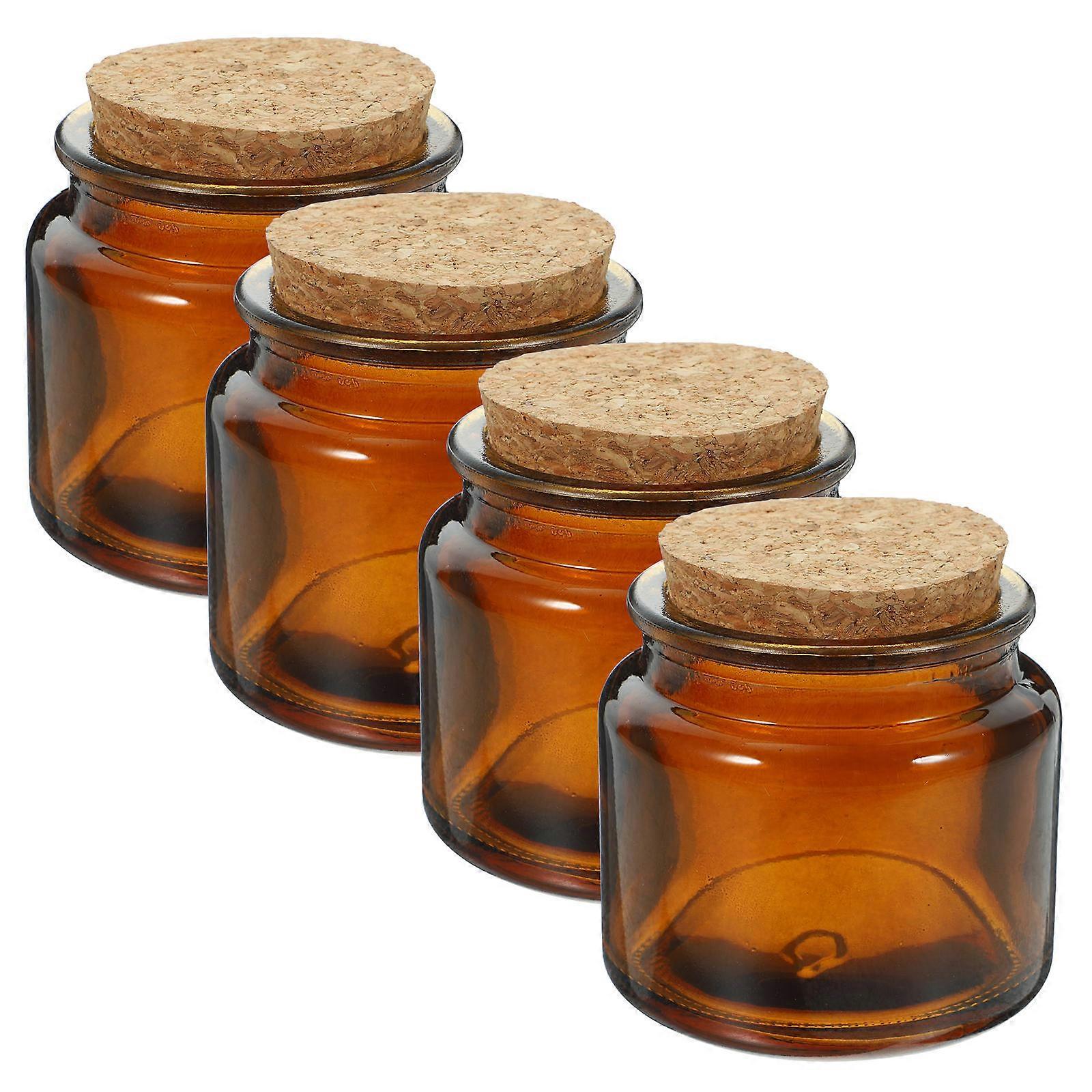 4Pcs Empty Glass Tea Light Holder Round Simple Design Ideal for In or Special Occasions Featuring Lightweight Construction