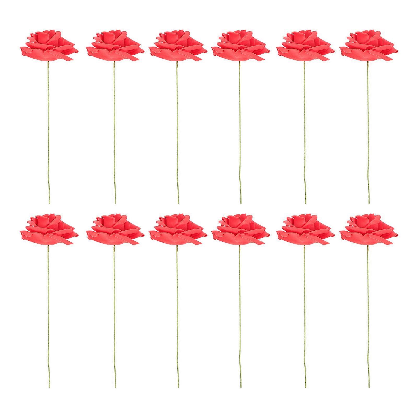 150Pcs Red Artificial Rose Flower for Wedding Decor DIY Craft