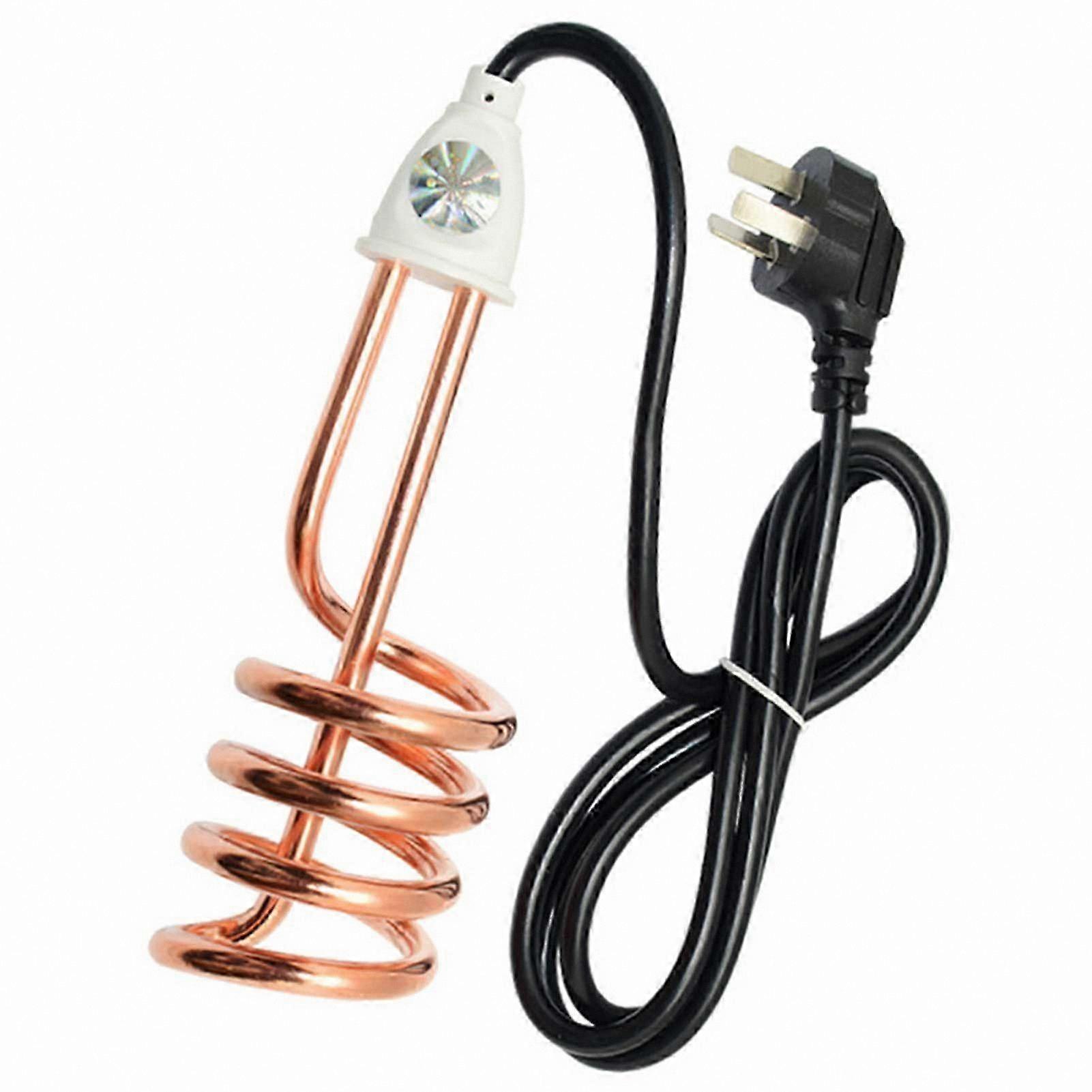 Przenośny elektryczny podgrzewacz wody – 2500 W, szybko nagrzewający się, do użytku na kempingu, w basenach, wannach i wiadrach, 220 V