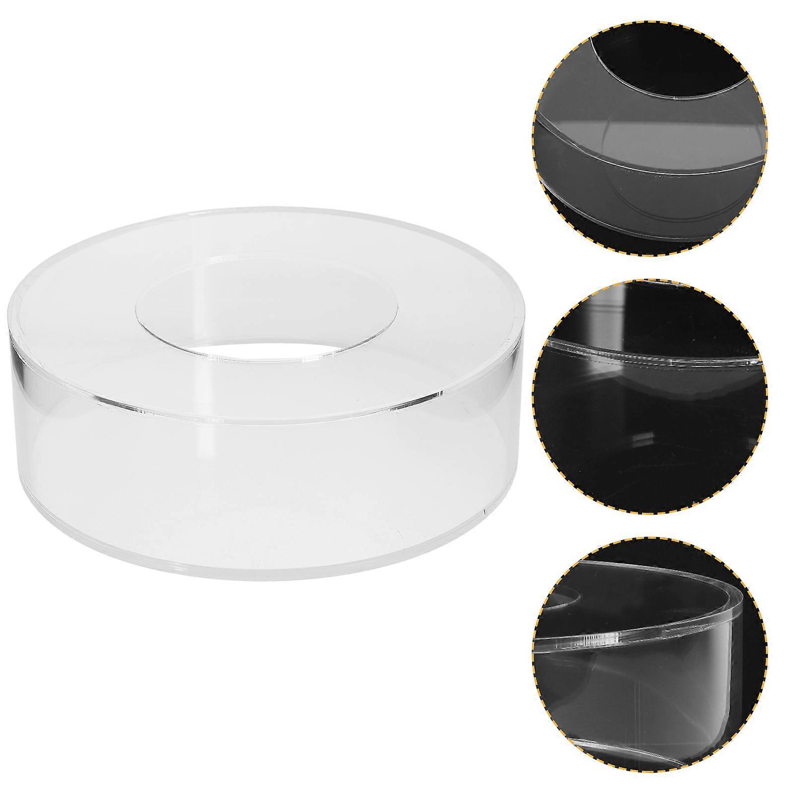 Dessert Display Rack for Storage Use 2Pcs Transparent Round Cake Stand