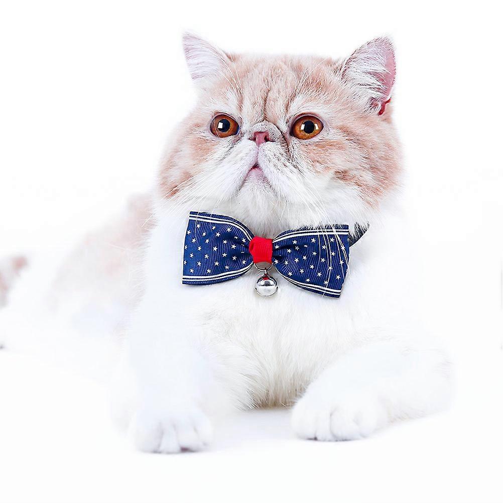 Pet Cat Collar Cat Tie with Bowknot Design 2Pcs for Small Cats