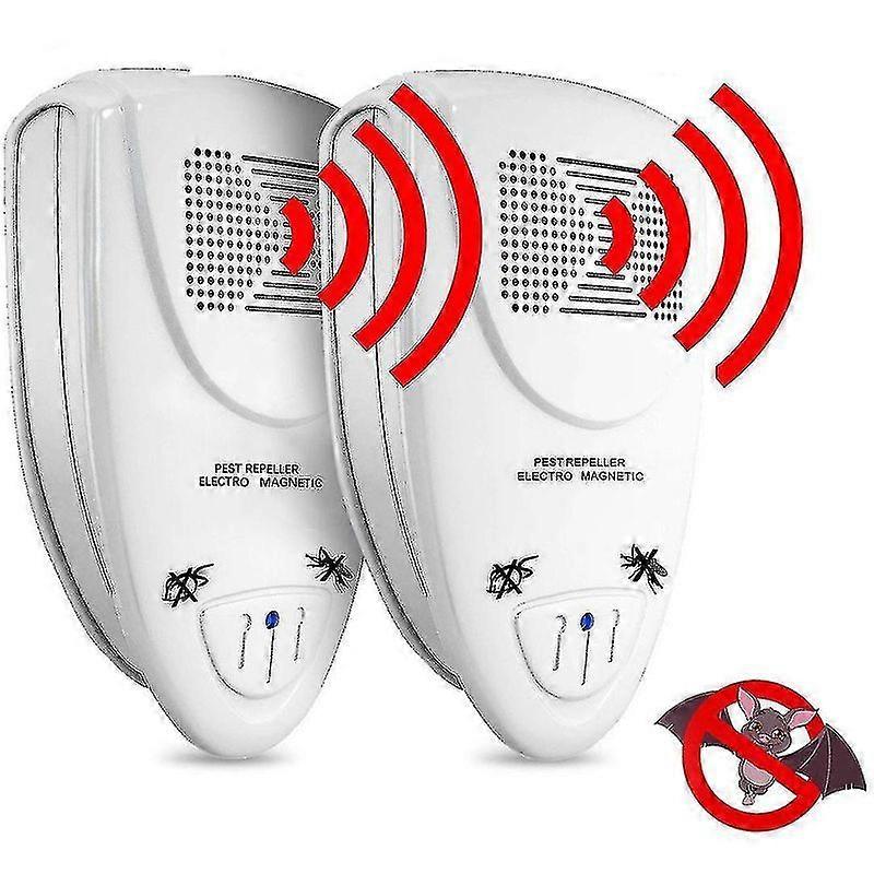 Minglan 2pcs Ultrasonic Bat Repellent Pest Repellants Control,get Rid Of Bats In 72 Hours